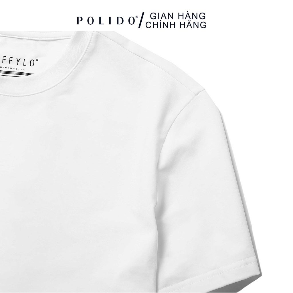 Áo Phông Cộc Tay Nam CEFFYLO Màu Trắng Chất Cotton Phong Cách Basic
