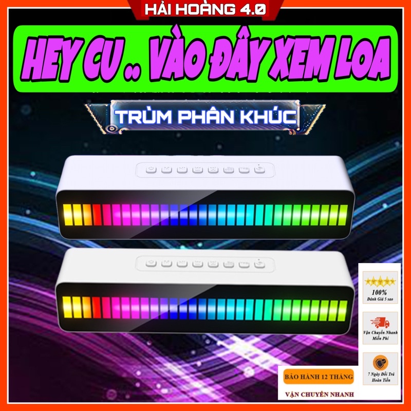 Loa Bluetooth Bass Mạnh M8 Công Suất 40W , Hiệu Ứng Đèn Led RGB Độ Nháy Theo Nhạc , Loa Mini Âm Thanh Sống Động