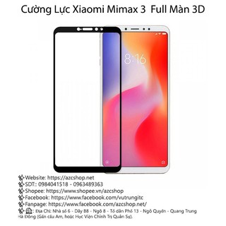 Kính Cường Lực Xiaomi Max 3 Full Màn 6D