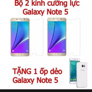 bộ 2 kính cho Samsung Note 5 Tặng 1 ốp dẻo