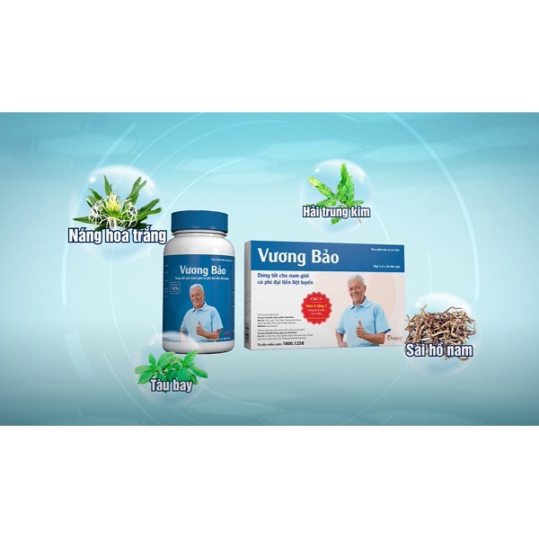 Viên Uống VƯƠNG BẢO Lọ 80 viên - Hỗ trợ giảm kích thước tiền liệt tuyến.