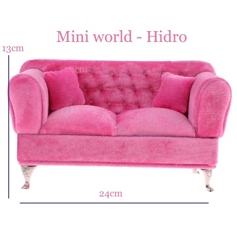 Mô hình hộp trang sức ghế sofa mini tỉ lệ 1/6 dùng cho búp bê Ken, Barbie, Fr...