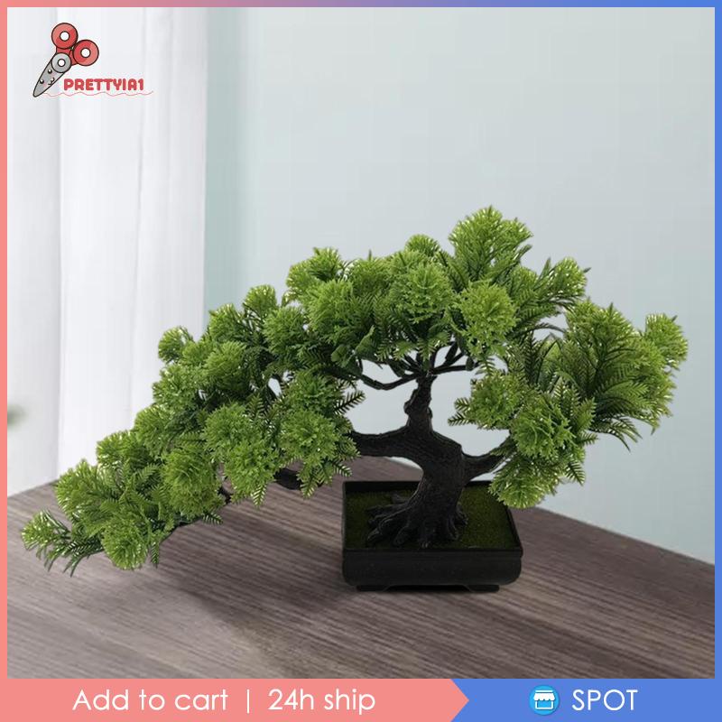 1] Chậu Cây Bonsai Giả Trang Trí Kệ Sách