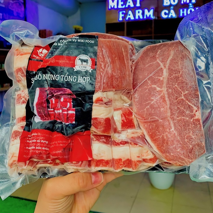 Set Thịt Nướng Khay 1kg Gồm Ba Chỉ, Lõi Cai, Gầu Bò Siêu Mềm Nhập Khẩu Hàng Công Ty Chất Lượng Cao