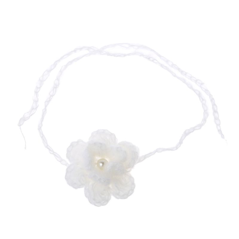 Băng Đô Hoa Mềm Mại Màu Trơn Dùng Làm Phụ Kiện Chụp Ảnh Cho Bé Gái