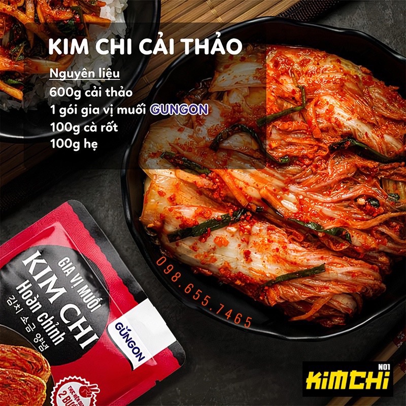 (Combo 3 gói ) Gia vị muối kim chi hoàn chỉnh 60g