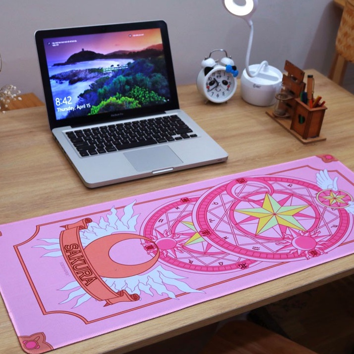 Miếng lót chuột bàn di chuột cỡ lớn 80 x 30cm Anime Sakura nhật bản dễ thương chống nước cực êm
