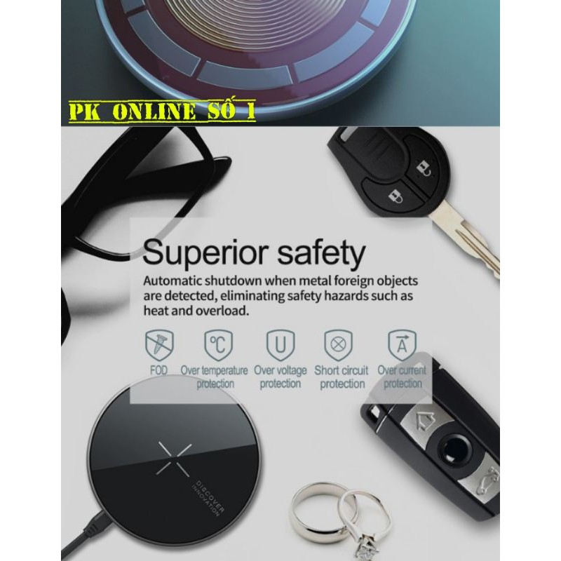 Bộ sạc từ tính không dây Nillkin 10W cho iPhone 12 Mini Pro Max Fast USB Qi Wireless Charging Pad cho Samsung Xiaomi Hua