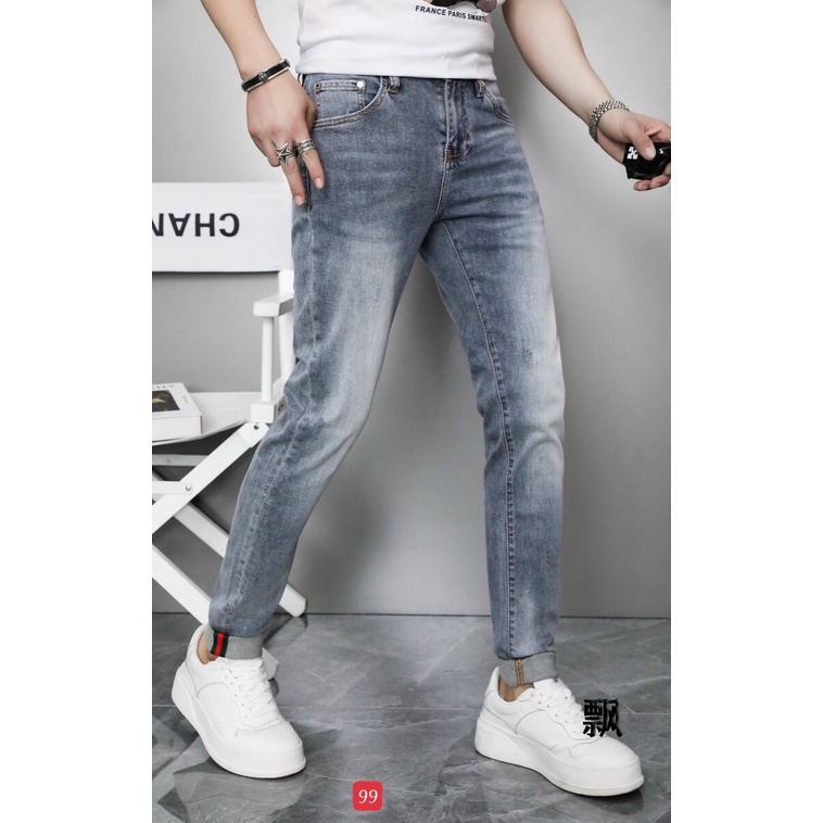 Quần jean nam xanh cao cấp-chất bò co dãn 4 chiều-from chuẫn thời trang Lady-Hn Store88 ms 99