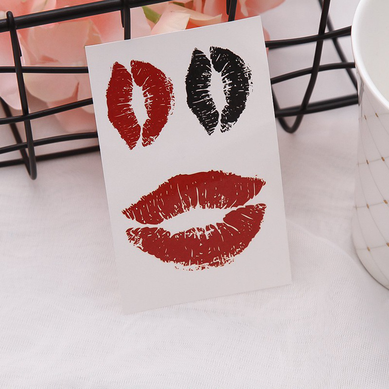 Servise.vn Hình Xăm Dán Chống Thấm Nước Hình Đôi Môi