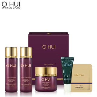 (Bắc Ninh pass lại) Bộ OHUI chính hãng Mini Kit Age Recovery 47ml + Prime Advancer Ampoule 4ml + The First Eye Cream 1ml