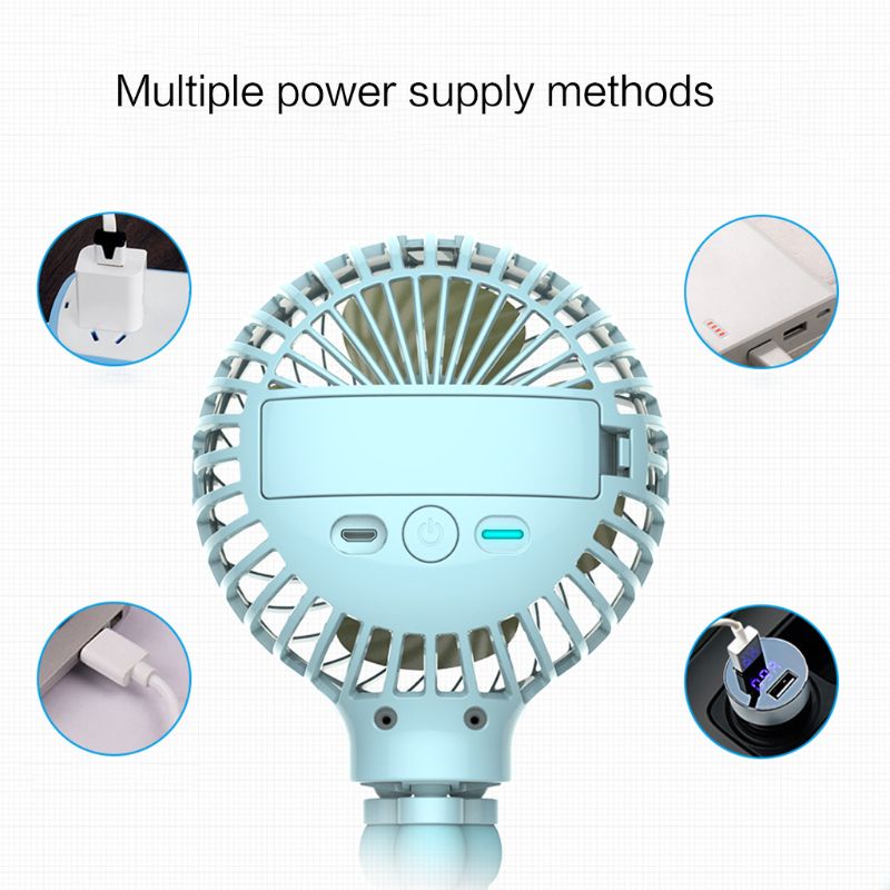 Quạt Sạc USB Cầm Tay Hình Bạch Tuộc Đứng Có Thể Điều Chỉnh