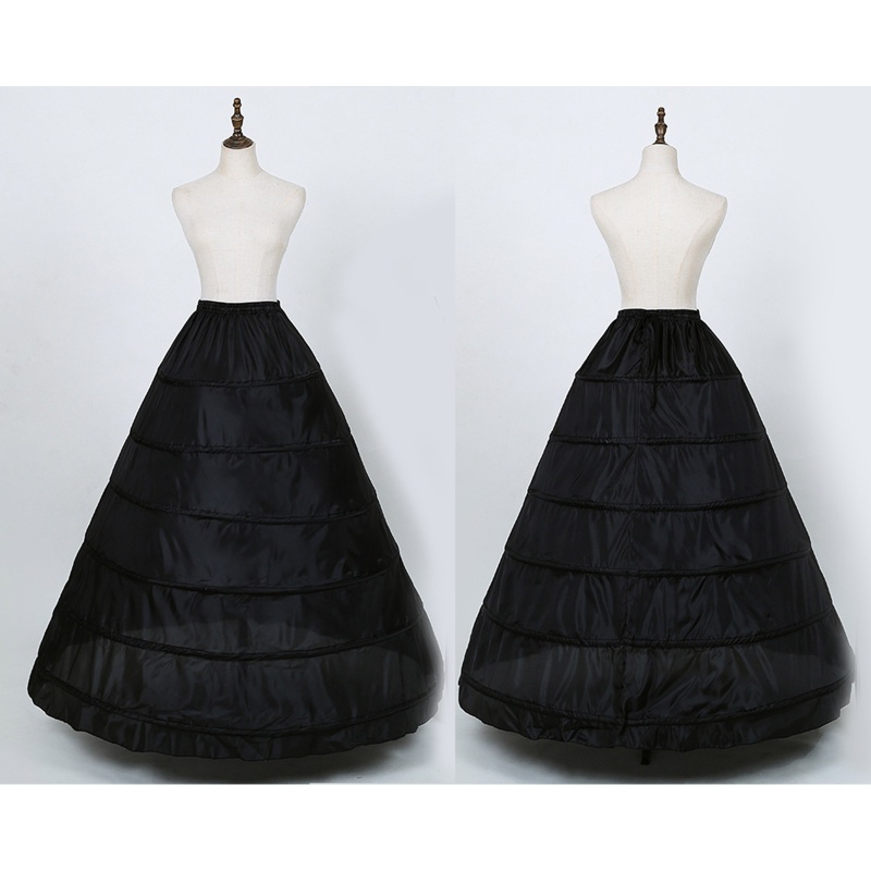 Đầm Cưới 6 Vòng Màu Đen Phong Cách Vintage Cho Nữ