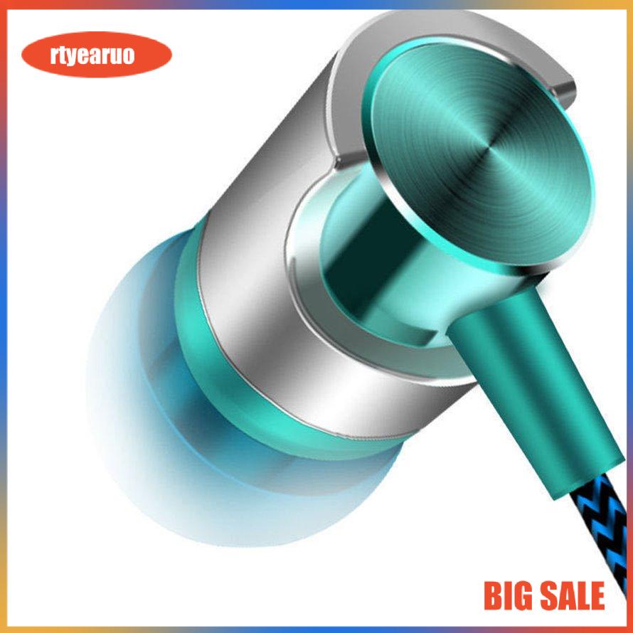 Tai nghe nhét trong tai Cáp nylon Bass nặng Tai nghe chắc chắn có micrô