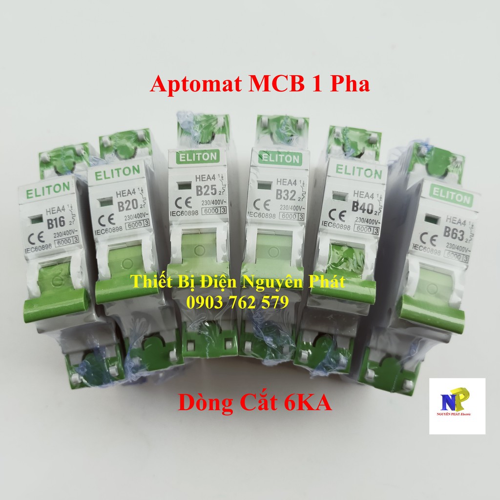 [ELITON] Aptomat Cầu Dao Tự Động MCB 1 Pha Dòng Cắt 6KA