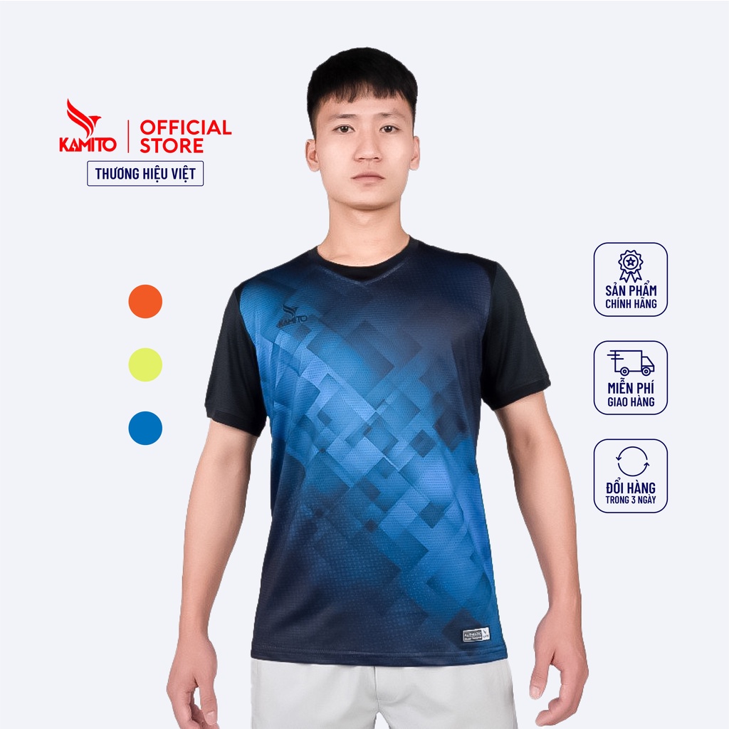 Áo thun t-shirt cầu lông nam KAMITO siêu nhẹ thoáng mát thấm hút mồ hôi