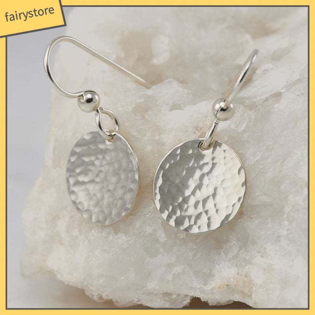 1 Đôi Bông Tai Tròn Bằng Kim Loại Mạ Màu Thời Trang Tiệc Cưới