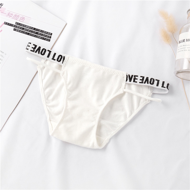 Fashion Women Letter Print  Briefs Low Waist Sexy Daily Underpants