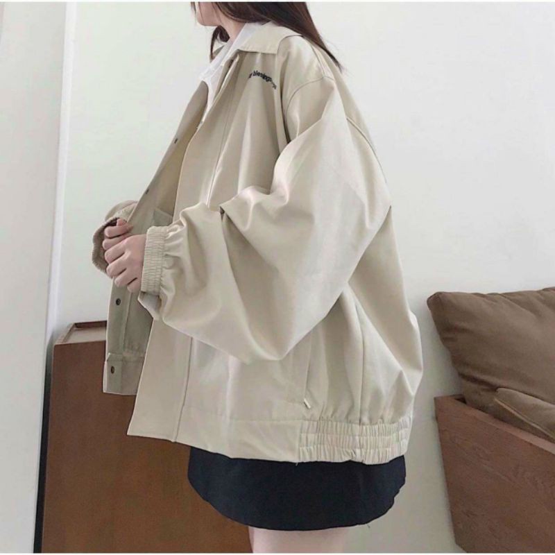 Áo Khoác Kaki Form Rộng BLESSING Unisex Ulzzang