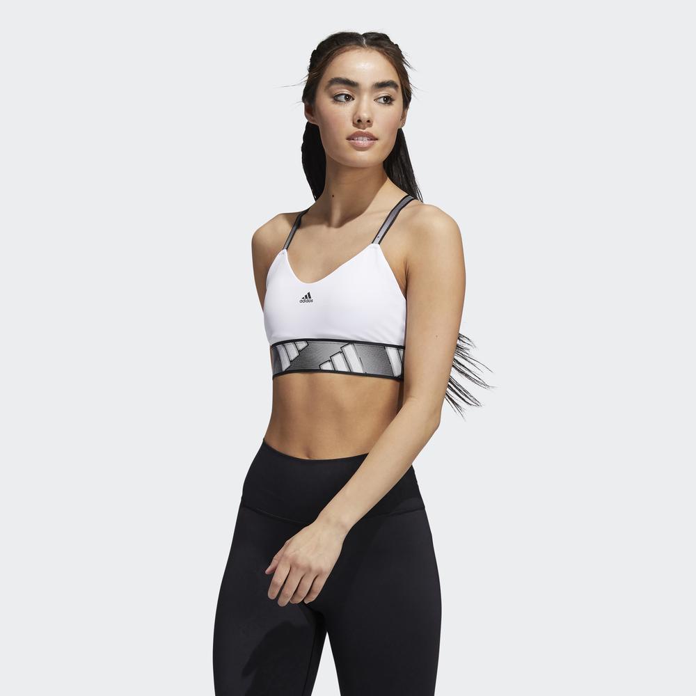 Áo Ngực Thể Thao adidas TRAINING Nữ Áo Bra Tập Luyện Light Support All Me Màu trắng GR8180