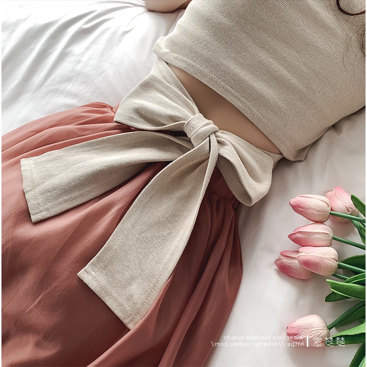 Set Váy Hai Món ⚡️ẢNH THẬT⚡️ Set Váy Cotton, Gồm Áo Và Chân Váy Xòe Cực Xinh | BigBuy360 - bigbuy360.vn