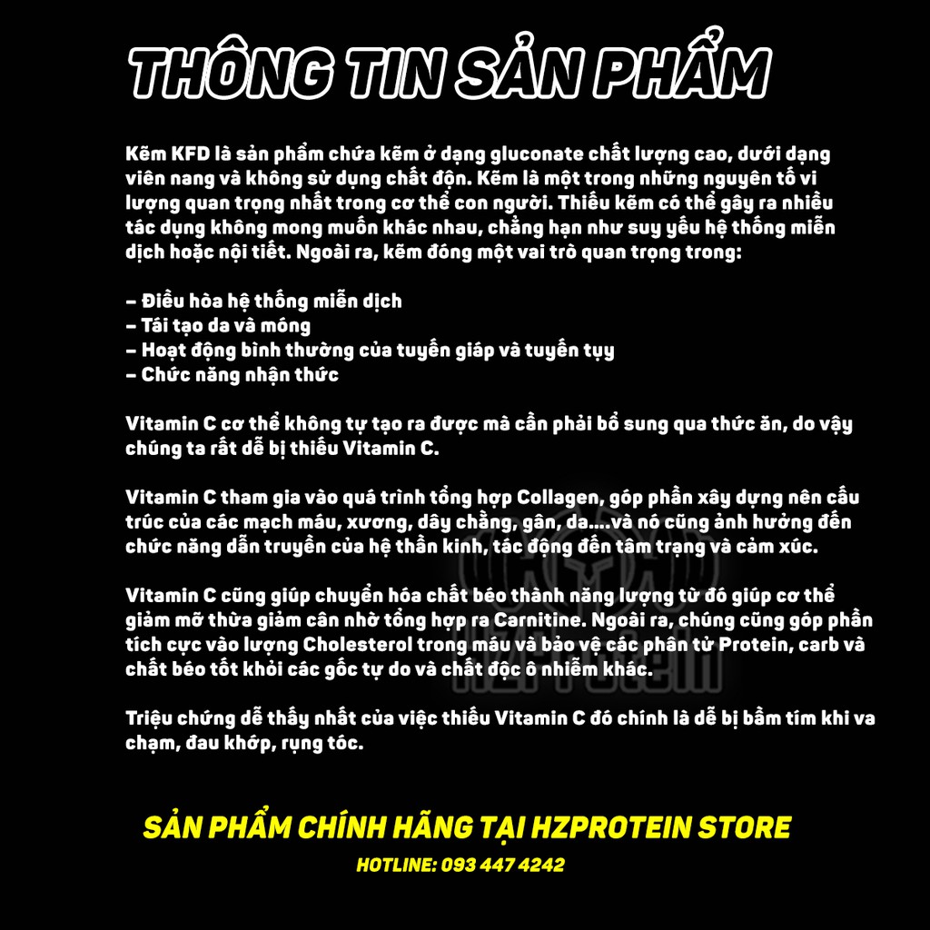 KFD ZINC + VITAMIN C - TĂNG CƯỜNG HỆ MIỄN DỊCH, HỖ TRỢ SỨC KHỎE (120 VIÊN)