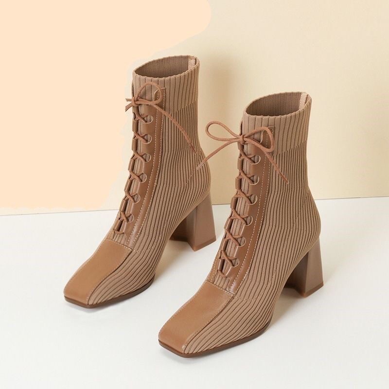 [Mã SKAMLTSM9 giảm 10% đơn 99K] Boots nữ cao cổ len 5m hàng QCCC | BigBuy360 - bigbuy360.vn