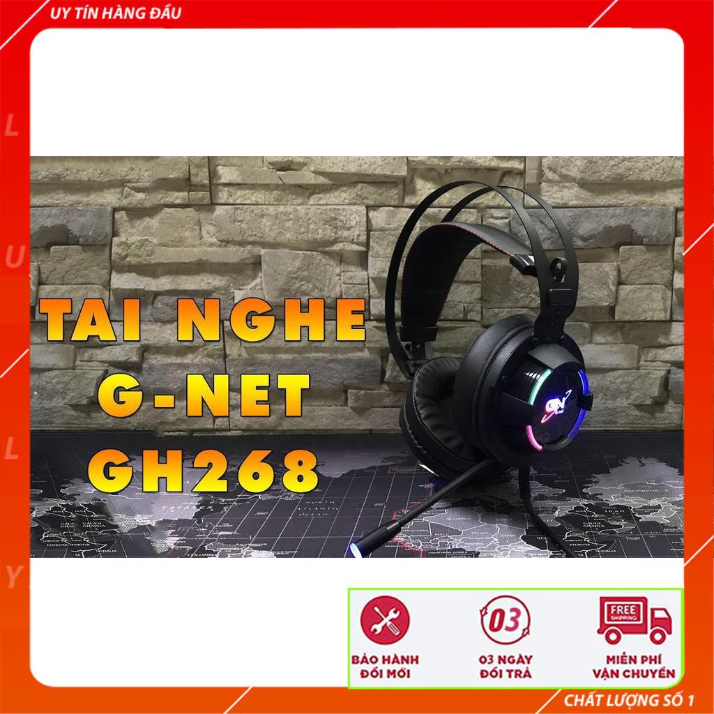 Tai Nghe Gaming GNet GH268 - Led RGB - Âm Thanh 7.1 Cổng USB - BH 12 Tháng chính hãng