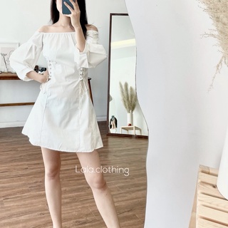 (SẴN) Váy trễ vai đan dây