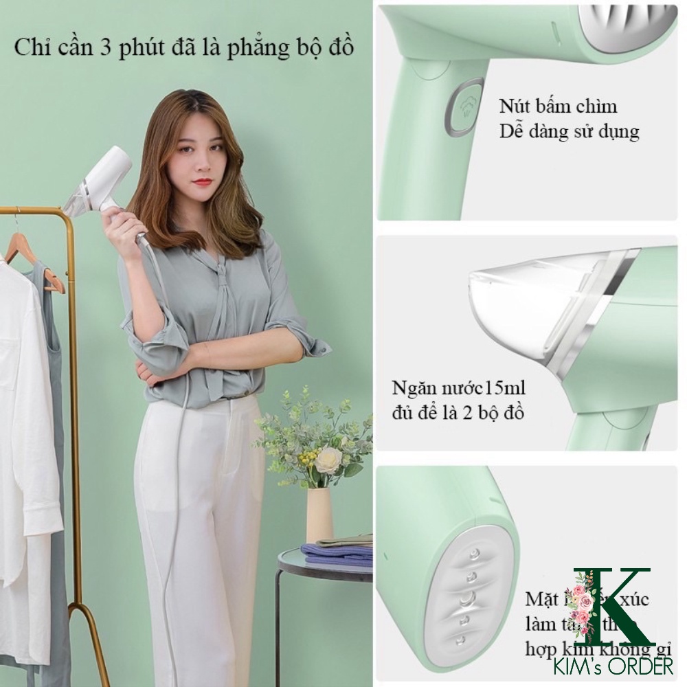 Bàn là hơi nước cầm tay Chigo - bàn ủi máy là hơi nước mini gấp gọn mang đi du lịch đi công tác loại công suất lớn