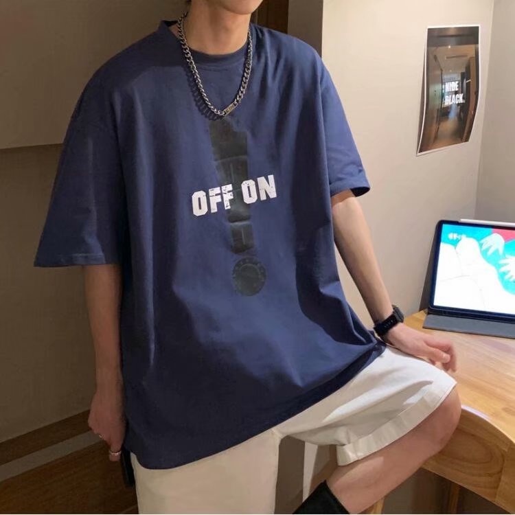 Áo thun ngắn tay phong cách Hàn Quốc thời trang năng động cho nam size M-5Xl