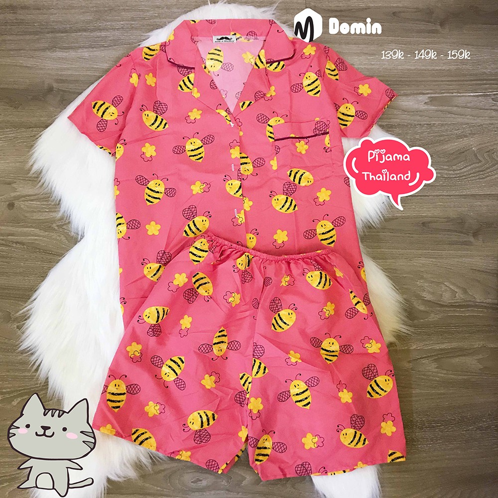 Đồ Bộ Mặc Nhà Pijama Kate Thái Form lớn 56-70kg - DOMIN