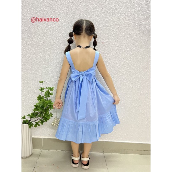 ĐẦM VÁY DÀI MAXI BÉ GÁI NHIỀU MÀU VẢI KATE MỀM NHẬP HAIVANCO 10 đến 38 kg mềm mại và thoáng mát đi học đi chơi đều đẹp