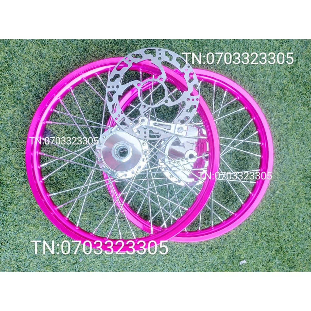 CẶP BÁNH CĂM WAVE DREAM TRƯỚC ĐĨA SAU ĐÙM NIỀN NHÔM HÔNG SOLUTE .DALE. BAN ZAI .SH THÁI KÈM MÁ VỚI PÁT VÀ ĐĨA .