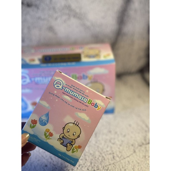 Nước muối sinh lý vô khuẩn cho bé Q-mumasa baby 10ml_1 hộp 5 lọ