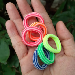 Túi 98 thun cột tóc sọc màu tươi cho bé (cở nhỏ 2.5cm)