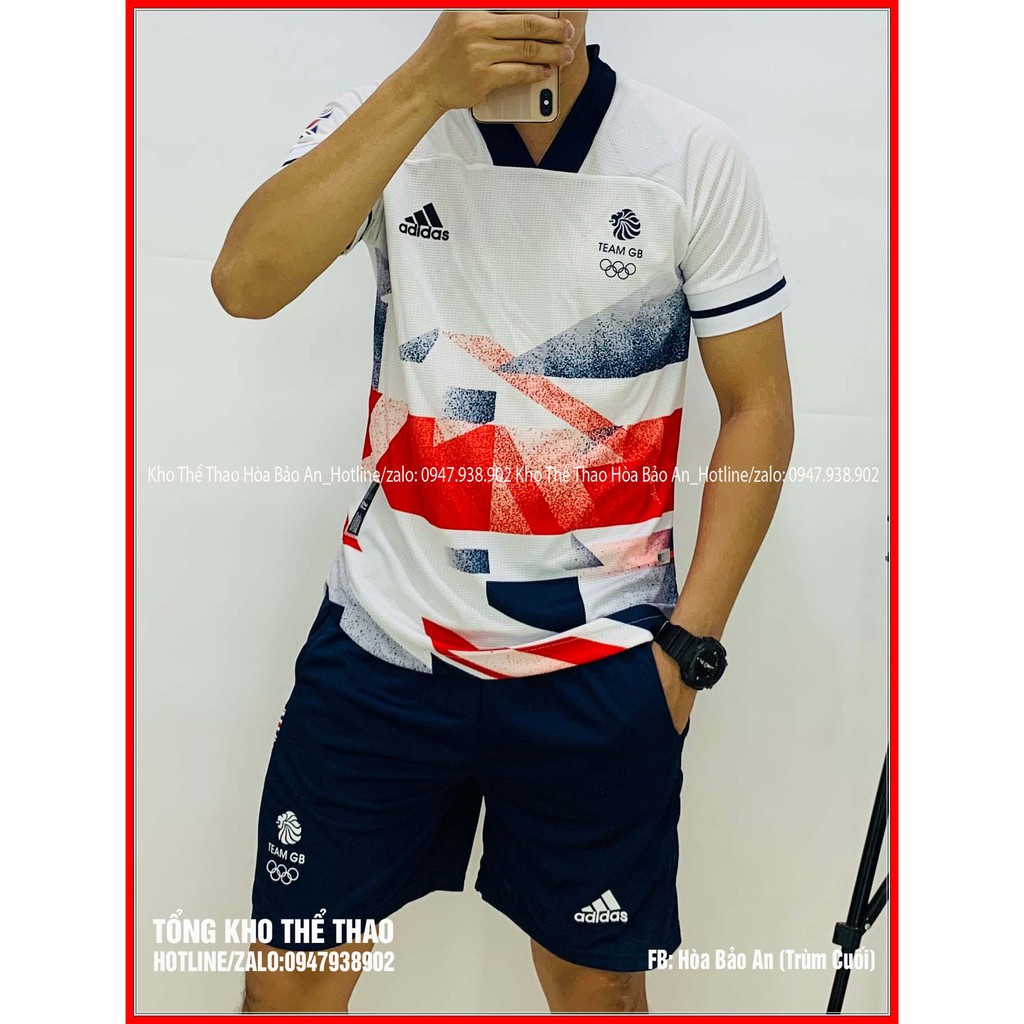 Mẫu áo bóng đá Đội tuyển Anh/England olympic 2022, Bộ quần áo thể thao tuyển England olympic 2022 quần có túi cực chất