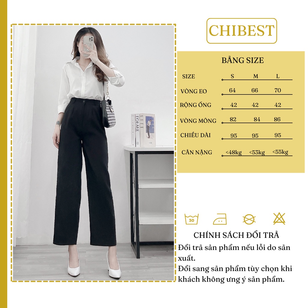 Quần Tây Ống Rộng Culottes Ulzzang Chất Vải Ruby 1 cúc giữa YQB73