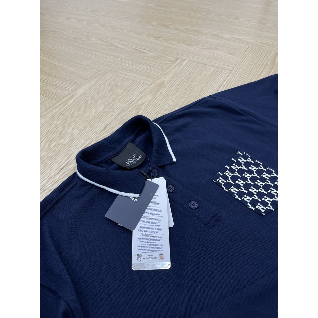 Áo polo MLB tay ngắn hiện đại Monogram