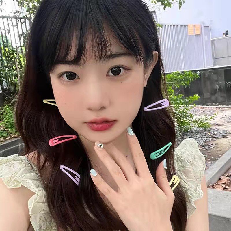 Kẹp tóc mái, kẹp bấm nhiều màu sắc phong cách Hàn Quốc