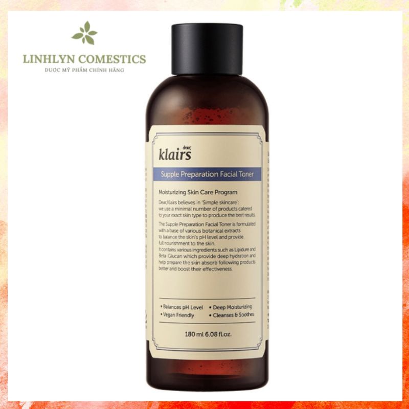 [CHÍNH HÃNG] Nước hoa hồng Dear Klairs Supple Preparation toner 180ml | BigBuy360 - bigbuy360.vn