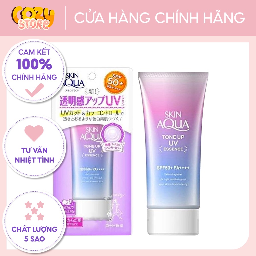 Kem chống nắng Skin Aqua Tone Up UV SPF 50+ PA++++ 80gr nội địa Nhật Cozy Store SP000755