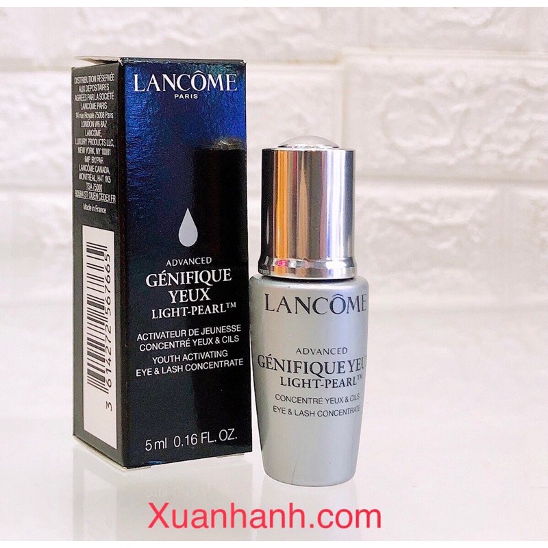 Tinh chất Lancome Genifique Yeux Light-Pearl đầu bi massage trẻ hóa da vùng mắt 5ml