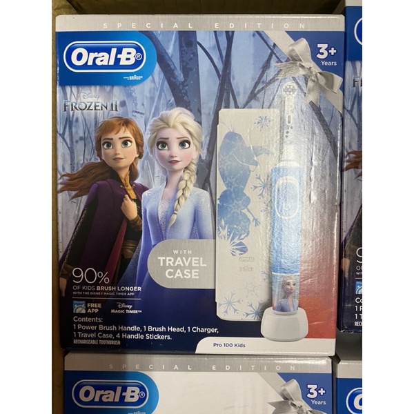 BÀN CHẢI ĐIỆN ORAL B PRO 100 KIDS HÌNH STAR WARS CHO BÉ TRAI, HÌNH ELSA FROZEN CHO BÉ GÁI