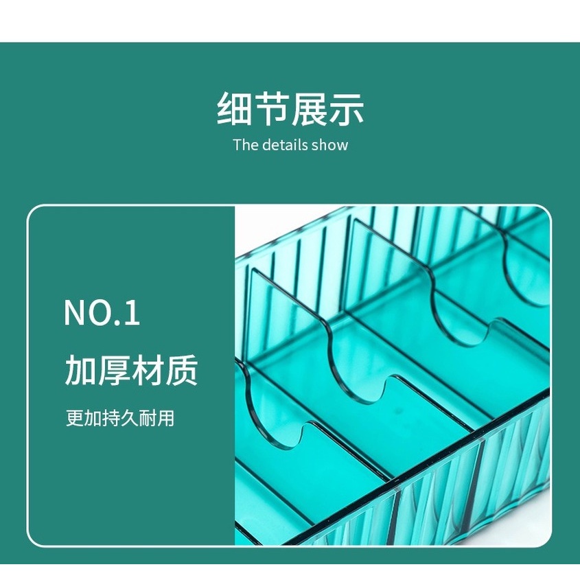 Hộp đựng dây cáp dữ liệu/ điện thoại di động phân loại để bàn chia ngăn tiện lợi