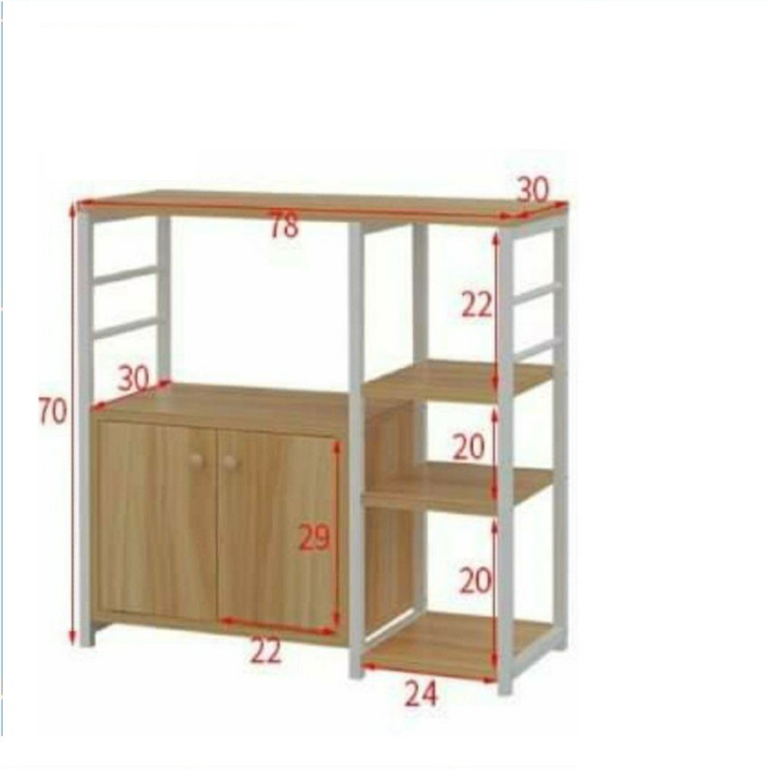 Kệ để lò vi sóng nhiều ngăn khung sắt sơn tĩnh điện - Kệ bàn nhà bếp đa năng , tiện dụng - Lắp ráp dễ Tê Decor Official