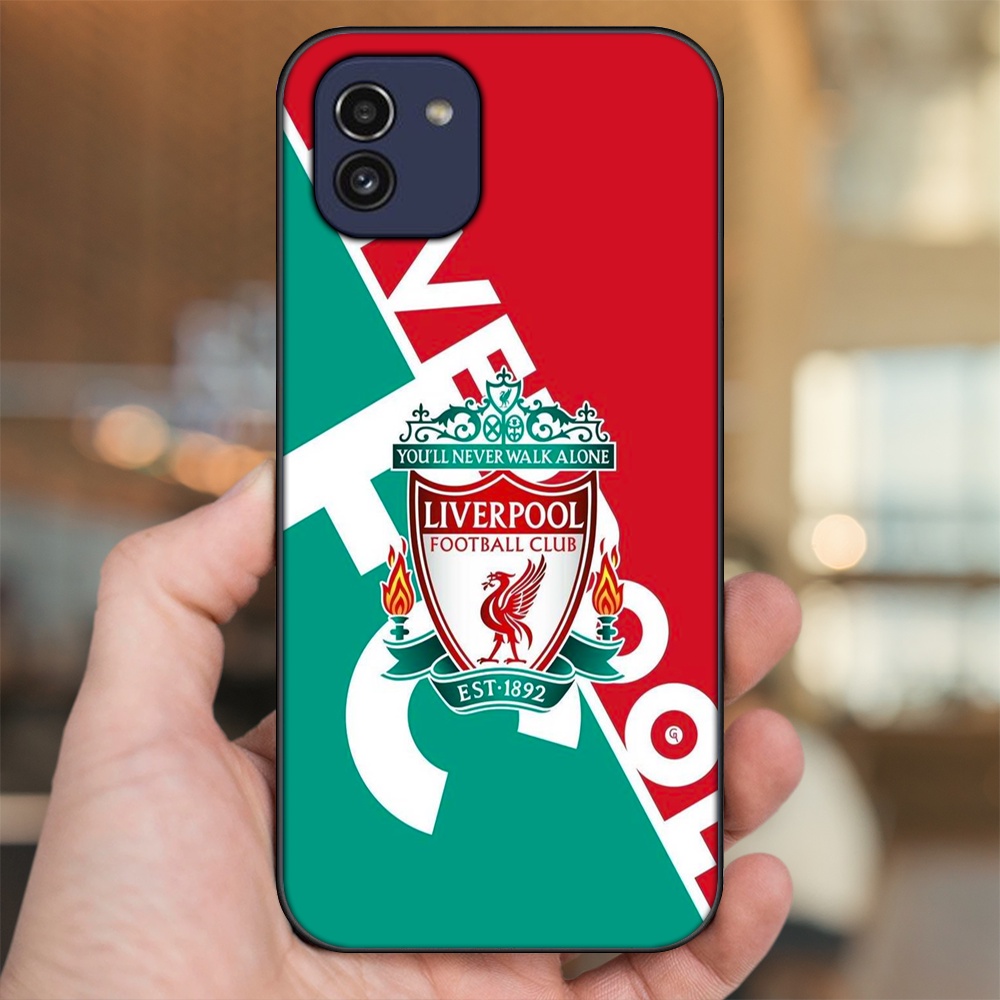 Ốp lưng Samsung A03 viền đen in hình Liverpool FC