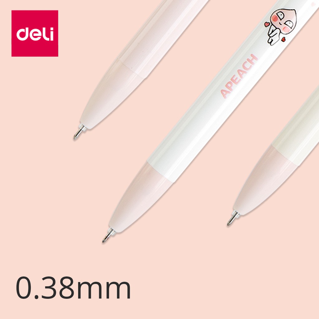 Bút Gel Deli x Kakao Friends - Mực đen - Ngòi 0.38mm - A487