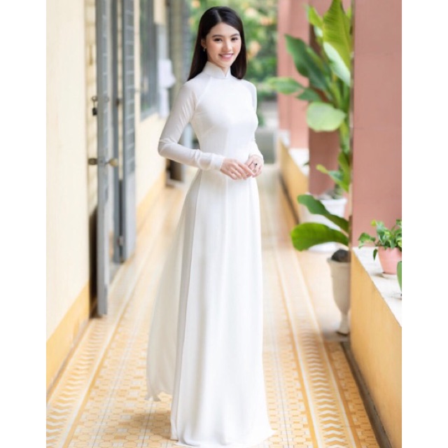 [Mã WABIG19 giảm 15% đơn 150k] Áo dài trắng học sinh 2 tà