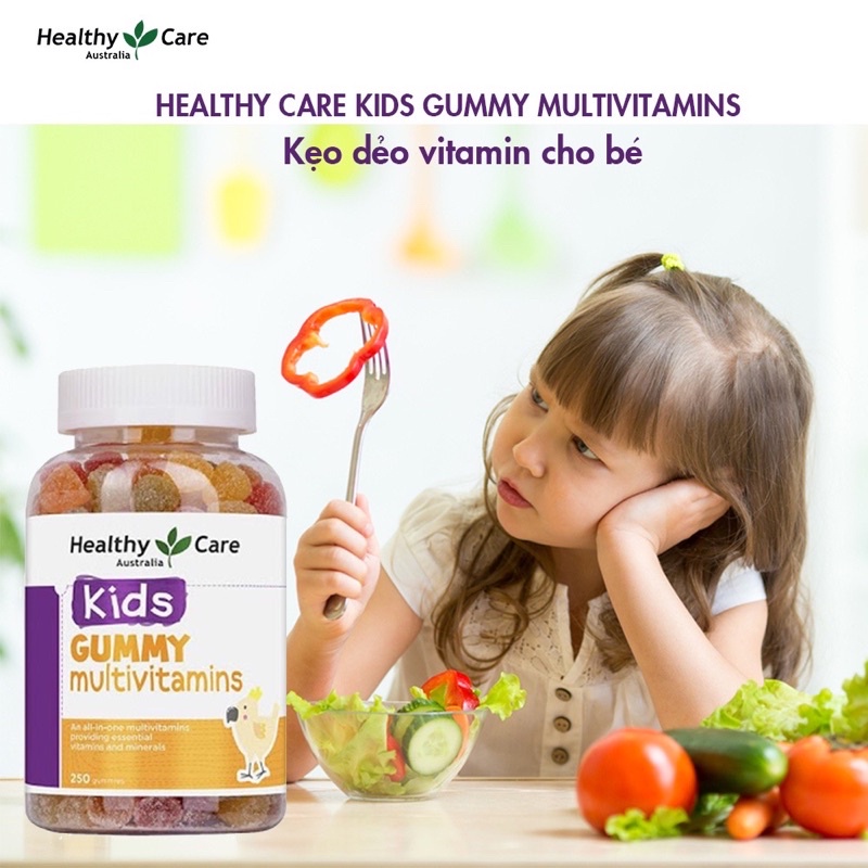 Kẹo dẻo vitamin Gummy Multivitamin Healthy Care 250 viên